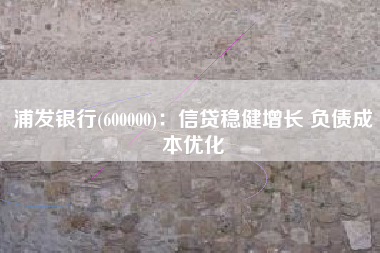 浦发银行(600000)：信贷稳健增长 负债成本优化