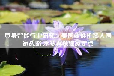 具身智能行业研究：美国或推机器人国家战略 禾赛再获独家定点