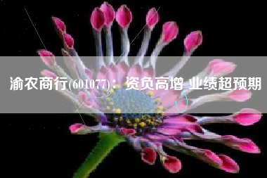 渝农商行(601077):资负高增 业绩超预期 渝农商行(601077):资负高增 业绩超预期