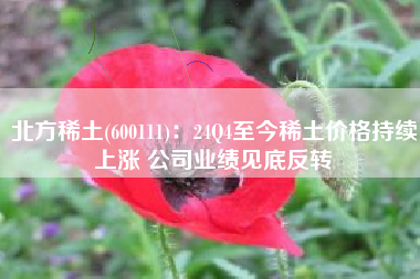 北方稀土(600111)：24Q4至今稀土价格持续上涨 公司业绩见底反转