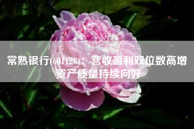 常熟银行(601128)：营收盈利双位数高增 资产质量持续向好