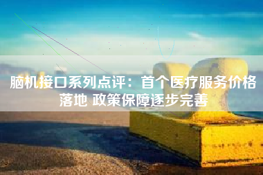 脑机接口系列点评：首个医疗服务价格落地 政策保障逐步完善