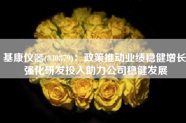基康仪器(830879)：政策推动业绩稳健增长 强化研发投入助力公司稳健发展