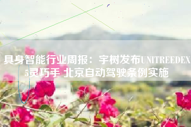 具身智能行业周报：宇树发布UNITREEDEX5灵巧手 北京自动驾驶条例实施
