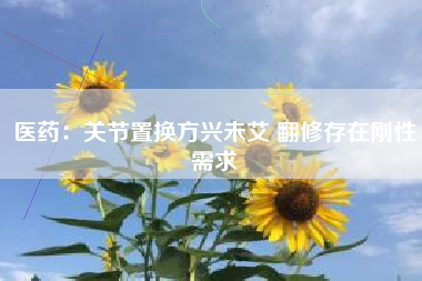 医药：关节置换方兴未艾 翻修存在刚性需求