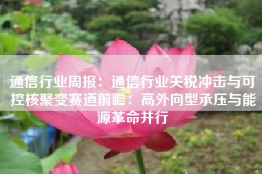 通信行业周报：通信行业关税冲击与可控核聚变赛道前瞻：高外向型承压与能源革命并行