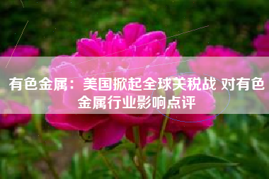 有色金属：美国掀起全球关税战 对有色金属行业影响点评