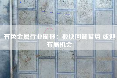 有色金属行业周报：板块回调蓄势 或迎布局机会