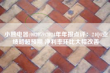 小熊电器(002959)2024年年报点评：24Q4业绩略超预期 净利率环比大幅改善