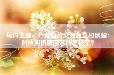 每周主题、产业趋势交易复盘和展望：科技拥挤度回落的怎样了？