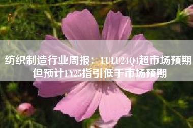 纺织制造行业周报：LULU24Q4超市场预期 但预计FY25指引低于市场预期