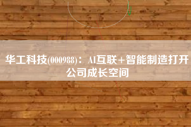 华工科技(000988)：AI互联+智能制造打开公司成长空间