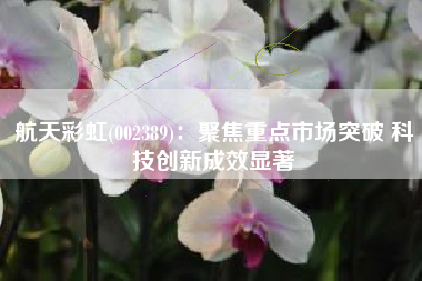 航天彩虹(002389)：聚焦重点市场突破 科技创新成效显著