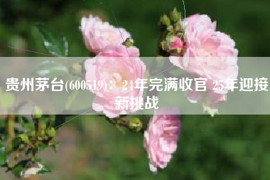 贵州茅台(600519)：24年完满收官 25年迎接新挑战