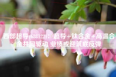 西部超导(688122)：超导+钛合金+高温合金共同驱动 业绩或迎筑底反弹
