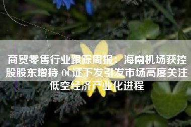 商贸零售行业跟踪周报：海南机场获控股股东增持 OC证下发引发市场高度关注低空经济产业化进程