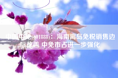中国中免(601888)：海南离岛免税销售边际改善 中免市占进一步强化