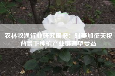 农林牧渔行业研究周报：对美加征关税背景下种植产业链有望受益