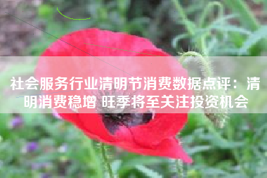 社会服务行业清明节消费数据点评：清明消费稳增 旺季将至关注投资机会