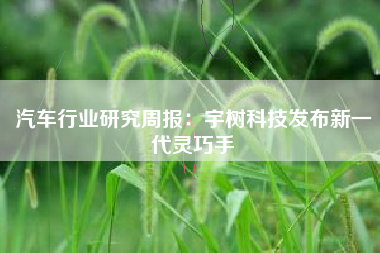 汽车行业研究周报：宇树科技发布新一代灵巧手