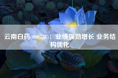 云南白药(000538)：业绩强劲增长 业务结构优化