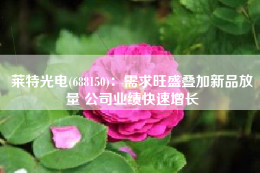 莱特光电(688150)：需求旺盛叠加新品放量 公司业绩快速增长