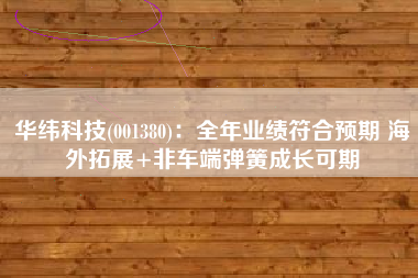 华纬科技(001380)：全年业绩符合预期 海外拓展+非车端弹簧成长可期