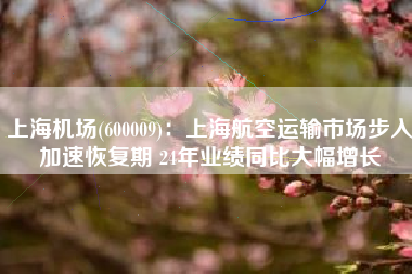上海机场(600009)：上海航空运输市场步入加速恢复期 24年业绩同比大幅增长