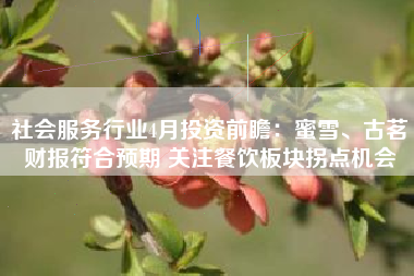 社会服务行业4月投资前瞻：蜜雪、古茗财报符合预期 关注餐饮板块拐点机会