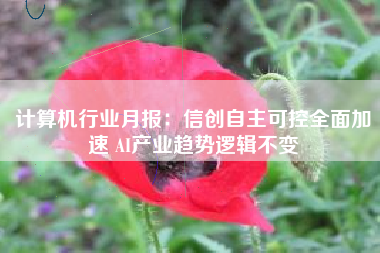 计算机行业月报：信创自主可控全面加速 AI产业趋势逻辑不变