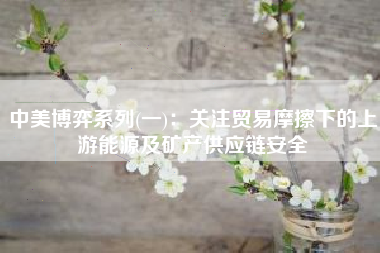 中美博弈系列(一)：关注贸易摩擦下的上游能源及矿产供应链安全