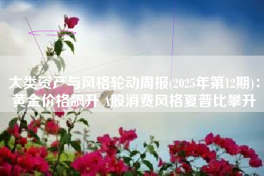 大类资产与风格轮动周报(2025年第12期)：黄金价格飙升 A股消费风格夏普比攀升