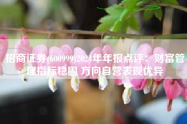 招商证券(600999)2024年年报点评：财富管理指标稳固 方向自营表现优异