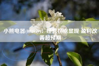 小熊电器(002959)：经营拐点显现 盈利改善超预期