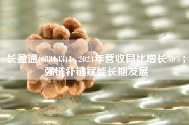 长盈通(688143)：2024年营收同比增长50%；强链补链赋能长期发展