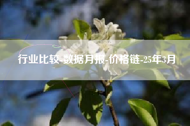 行业比较-数据月报-价格链-25年3月