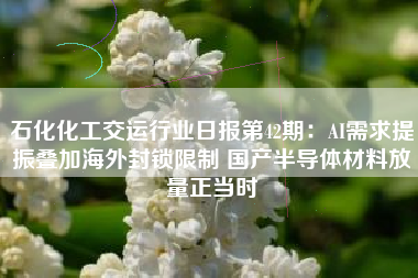 石化化工交运行业日报第42期：AI需求提振叠加海外封锁限制 国产半导体材料放量正当时