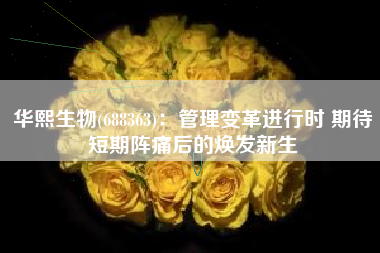 华熙生物(688363)：管理变革进行时 期待短期阵痛后的焕发新生