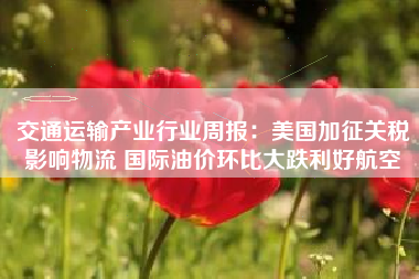 交通运输产业行业周报：美国加征关税影响物流 国际油价环比大跌利好航空