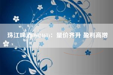 珠江啤酒(002461)：量价齐升 盈利高增