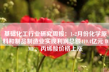 基础化工行业研究周报：1-2月份化学原料和制品制造业实现利润总额419.4亿元 DMF、丙烯酸价格上涨