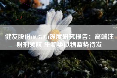 健友股份(603707)深度研究报告：高端注射剂领航 生物类似物蓄势待发