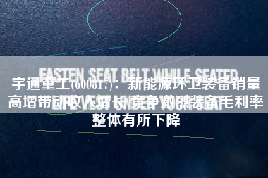 宇通重工(600817)：新能源环卫装备销量高增带动收入增长 竞争激烈装备毛利率整体有所下降
