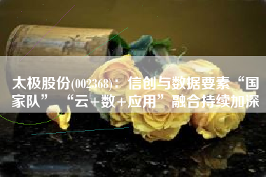 太极股份(002368)：信创与数据要素“国家队” “云+数+应用”融合持续加深
