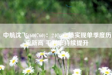 中航沈飞(600760)：24Q4业绩实现单季度历史新高 毛利率持续提升