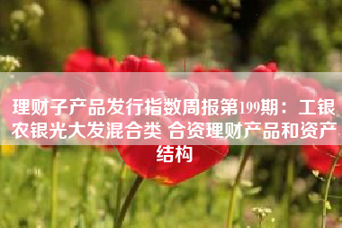 理财子产品发行指数周报第199期：工银农银光大发混合类 合资理财产品和资产结构