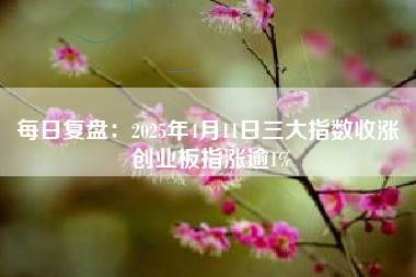 每日复盘：2025年4月11日三大指数收涨 创业板指涨逾1%