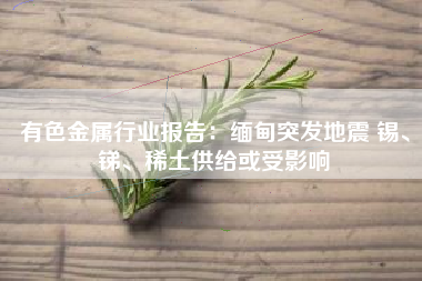 有色金属行业报告：缅甸突发地震 锡、锑、稀土供给或受影响