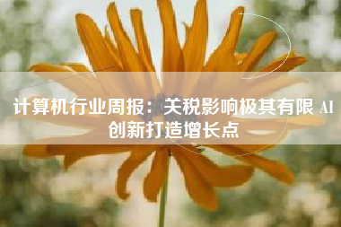 计算机行业周报：关税影响极其有限 AI创新打造增长点