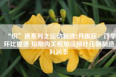 “织”道系列之运动制造2月跟踪：订单环比提速 短期内关税加征预计压制制造利润率